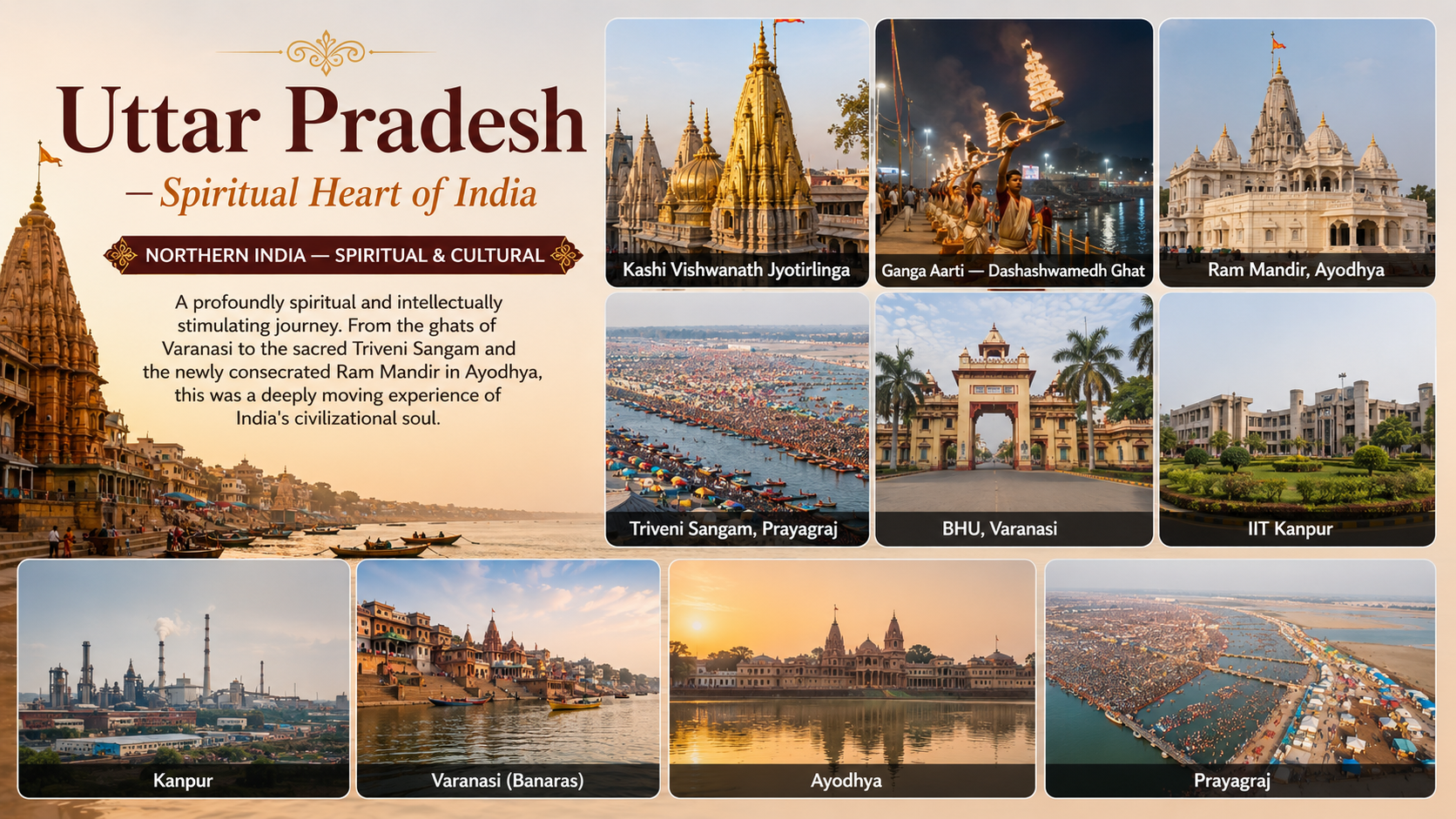 Varanasi ghats during evening light
